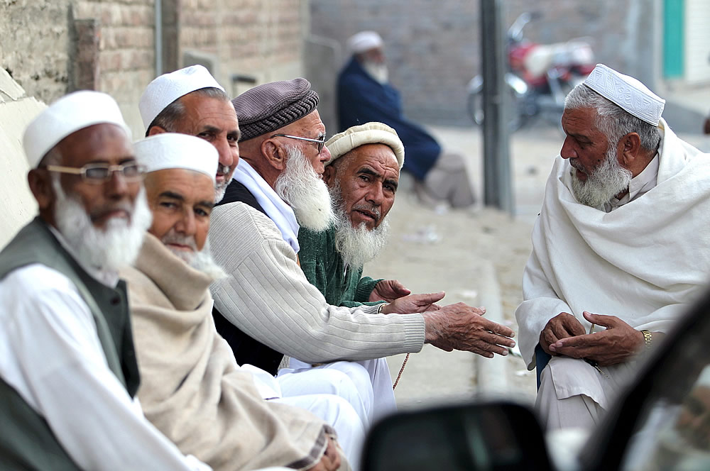 Men visiting in Swat Valley, Pakistan